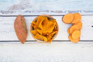 bowl with sweet potato chips