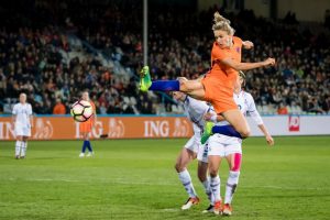 Vivianne Miedema of the Netherlandsduring the friendly match between the women of Netherlands and Iceland at the Vijverberg stadium on April 11, 2017 in Doetinchem, The Netherlands(Photo by VI Images via Getty Images)